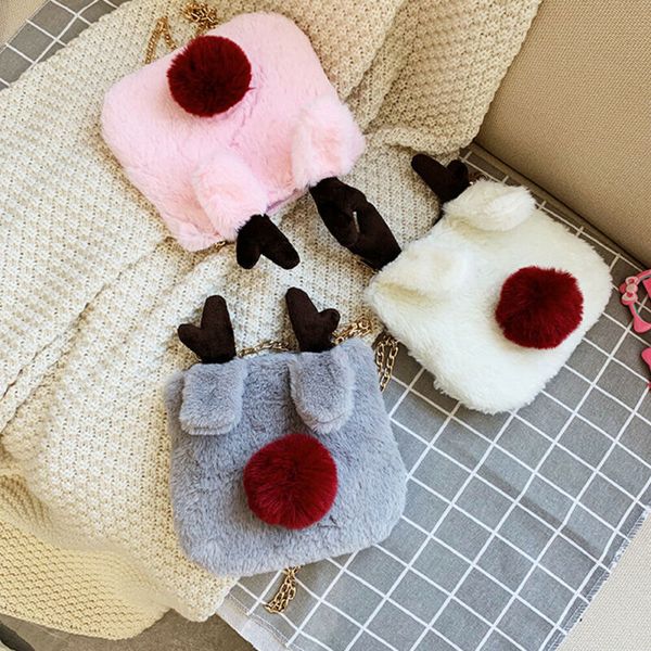 

cute messenger shoulder bag mini baby kids plush girls coin purse crossbody bags