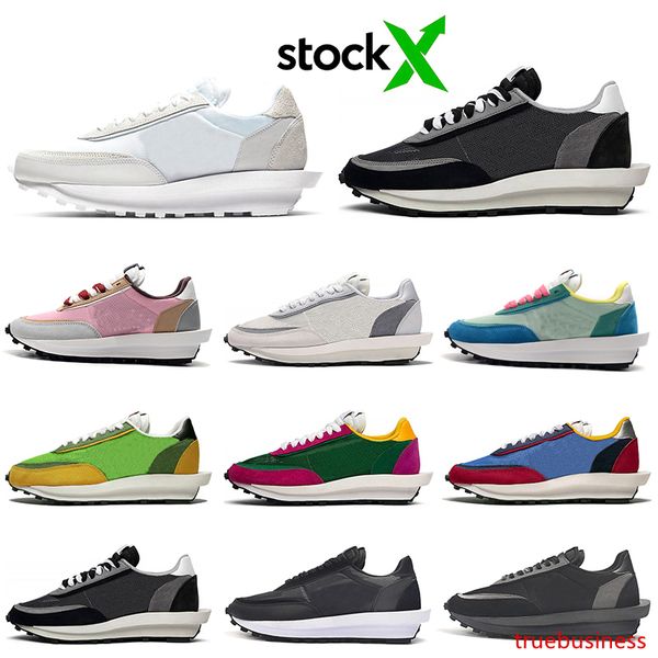 

stock x sacai ld waffle ldv running shoes men women chaussures triple black white nylon pine green gusto mens trainer sports sneakers runner