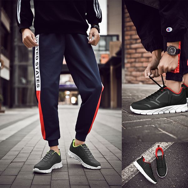 

fashion luxury running shoes for men women black red volt pu mens trainers sports sneakers runners homemade brand made in china size 39-44