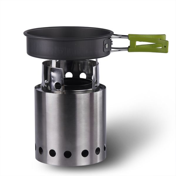 

portable wood camp stove foldable solidified alcohol burners backpacking picnic firewood furnace stoves