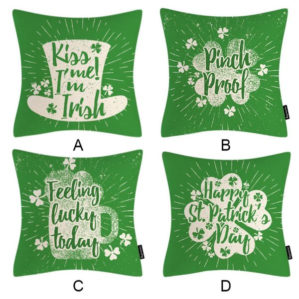 

2pcs святого патрика день отдыха декоративная молния наволочки throw подушка обложка подушка обложка ирландский главная диван автомобилей ук