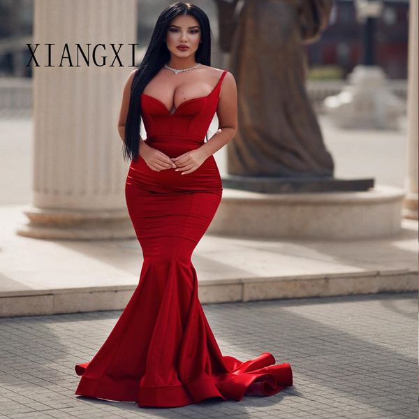 

brugundy evening dress long satin spaghetti strap mermaid evening dresses prom dress formal gowns party vestidos, White;black