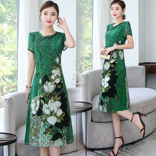 

2019 chinese dress qipao long cheongsam dress chinese traditional plus flowers vintage oriental robes vestido, Red