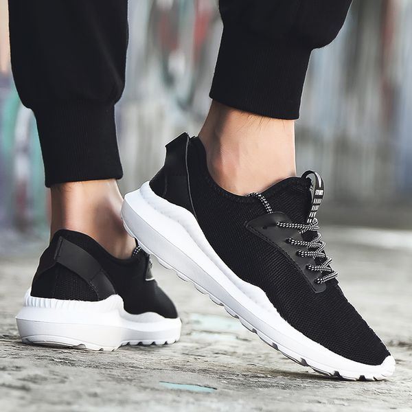 

large size lightweight mens sneakers man sport shoes men running shoes for men sports for male black mens trainers e-293