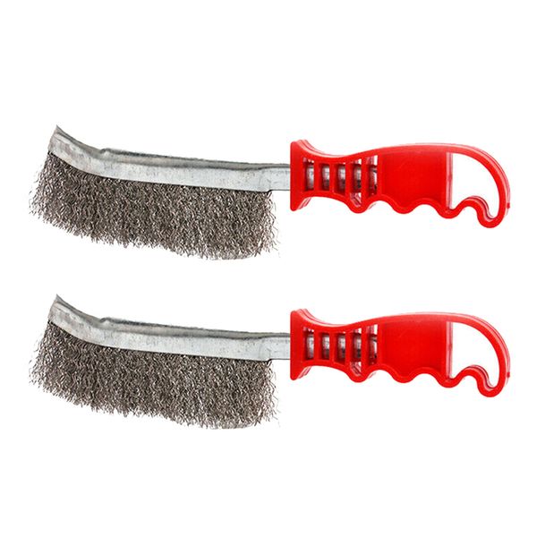 

2pcs stainless-steel wire brush for cleaning metal rust removal welding seam metal polishing rust cleaning brush tool