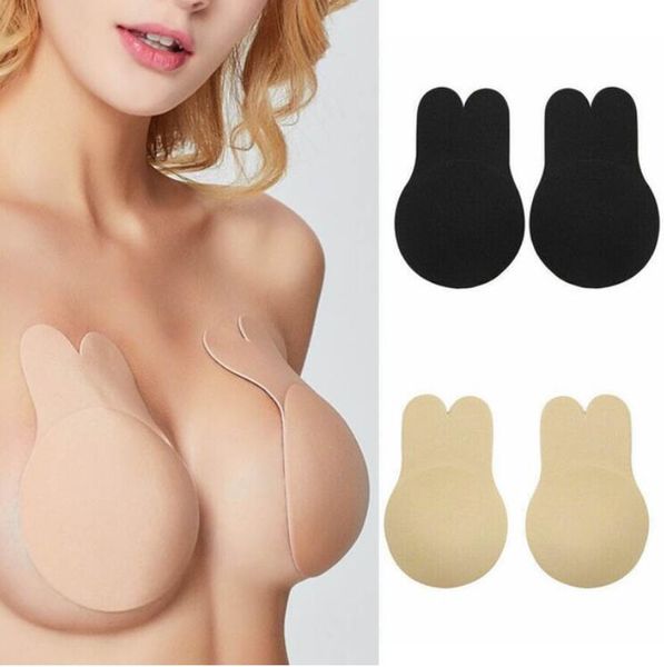 

women breast petals nipple covers push up invisible bra reusable breast adhesive bra bralette crop sport, White;black