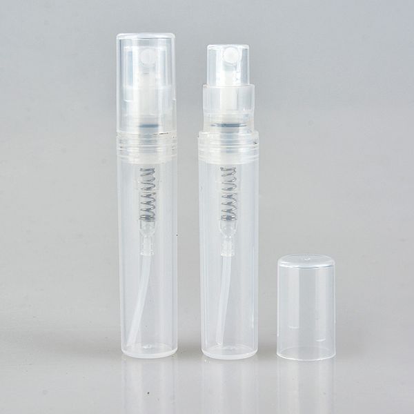 Vendita calda 3000 pz/lotto 3 ml Piccolo Profumo di Plastica Spray Bottiglie Vuote Contenitori Cosmetici Mini Flacone Spray In Stock