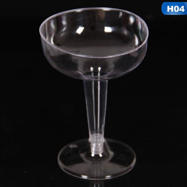 

6pcs/bag disposable plastic wine glass party wedding champagne flute goblet cocktail cup