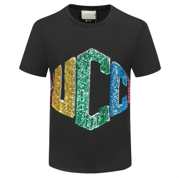 

fashion letter pattern t-shirts men luxury designers tshirt 19ss summer streetwear hip hop tee casual cotton tees shirt m-4xl, Black;brown