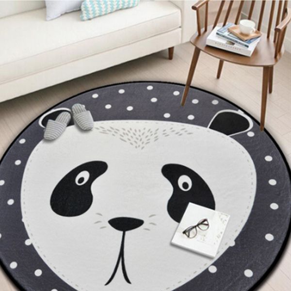 

китайские панды круглые ковры для гостиной мультфильм мягкая ковер детская комната симпатичные ковровые спальня стул компьютерный мат / кове