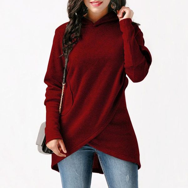 

rogi hoodie women hooded sweatshirt womens hoodies casual long sleeve pullovers loose asymmetric hoodie jumper sweat femme fit, Black