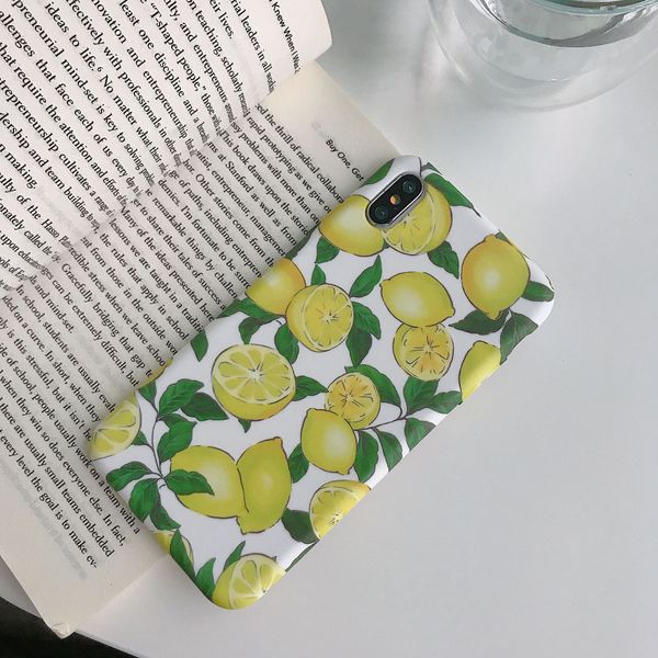 

fresh lemon illustration for 8plus apple x mobile phone shell xs max/xr/iphone 7p/6s soft shell woman