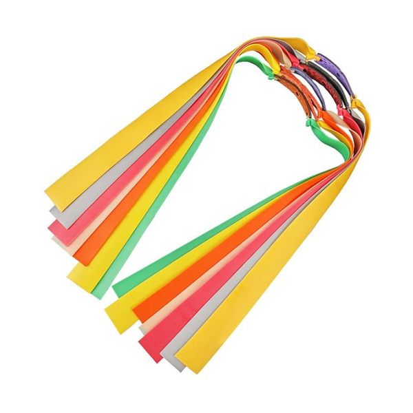 

10pcs flat elastic rubber band outdoor slingsreplacement band for catapult