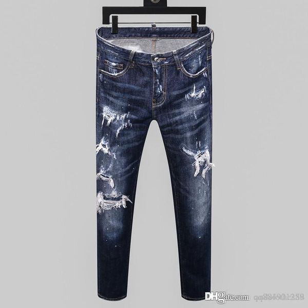 

2020 men s designer jeans clothing designer pants off road panther black soldier mens slim denim straight biker designer joggers black pants, Blue