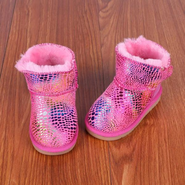 

kids girls boots 2019 winter shoes warm thicken snow boots for girls infant baby ankle sequin cotton children shoes, Black;grey