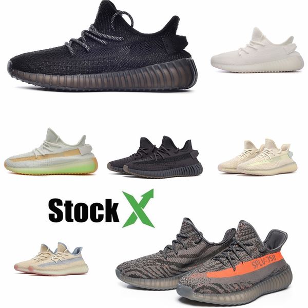 

2020 new stone soft vision kanye west desert rat men women running shoes bone white blush sport sneakers with box #qa529
