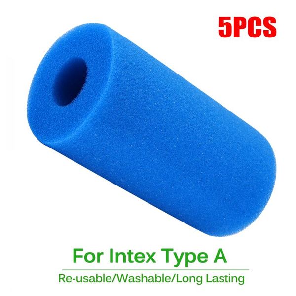 

5pcs swimming pool accessories foam filter sponge reusable for intex type a washable cleaner filter foam sponges 10cmx20cm