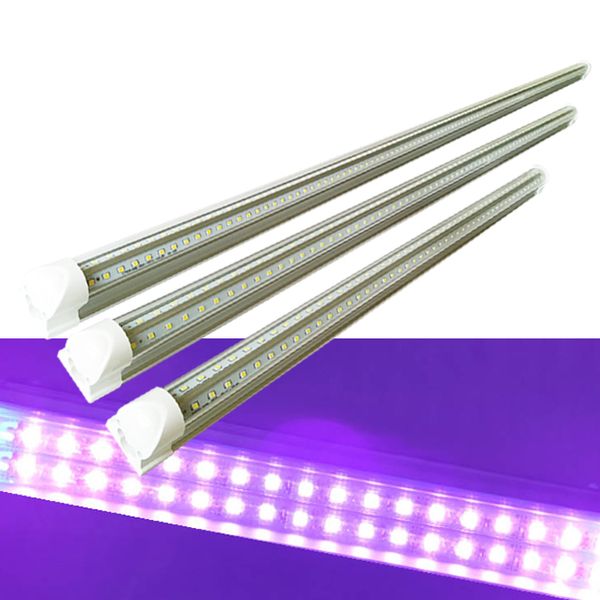 

uv led blacklight ultraviolet uva lights tube t8 v shaped fixtures lamp for bar party club dj uv art rays sterilizer glue light