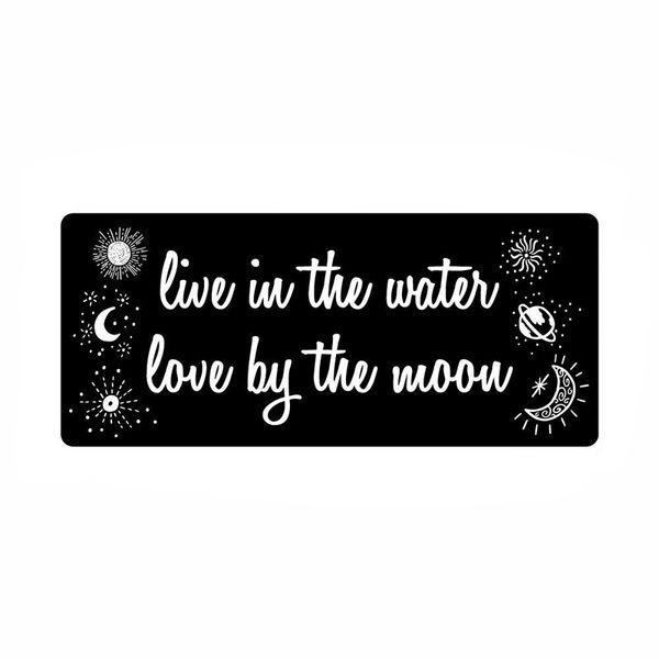 

17.3 * 7.5cm жить в воде love by the moon наклейка на автомобиль наклейка краткие литературные и художественные цитаты виниловая наклейка