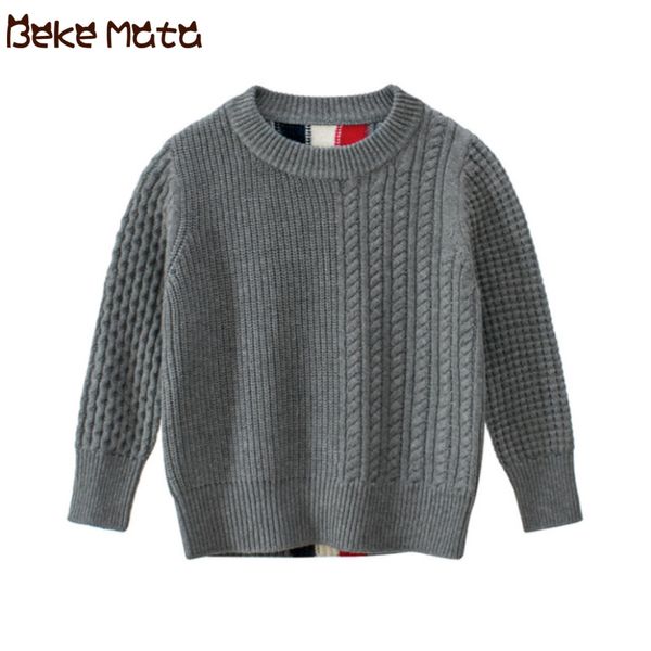 

kids boys sweaters long sleeve winter spring 2020 toddler boy clothes knitted child pullover casual striped children sweaters, Blue