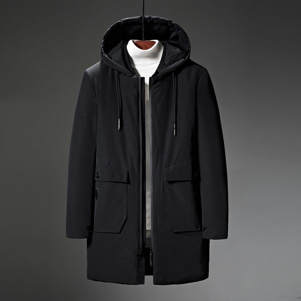 

plus size 4xl 5xl 6xl 7xl 8xl mens winter hooded collar outwear parkas 145, Tan;black