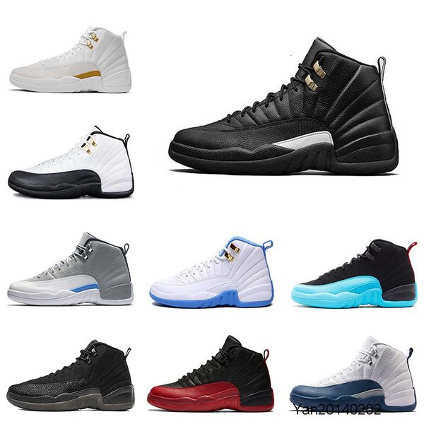 

new 12s mens basketball shoes flu game the master taxi university blue gym red 12 trainers sneakers men sports shoe size 8-13