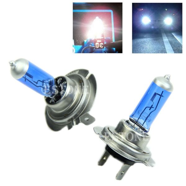 

2x dc 12v 100w h7 6000k gas headlight white light lamp bulbs