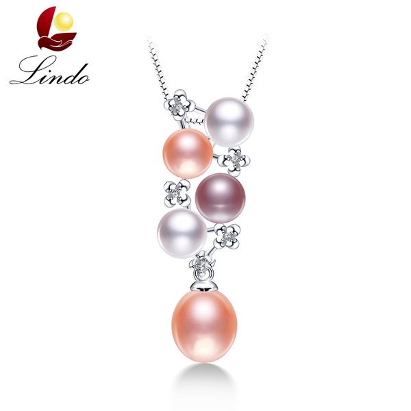 

fine 5a high luster real natural freshwater pearl pendant women fashion pure silver s925 party jewelry lindo new arrival
