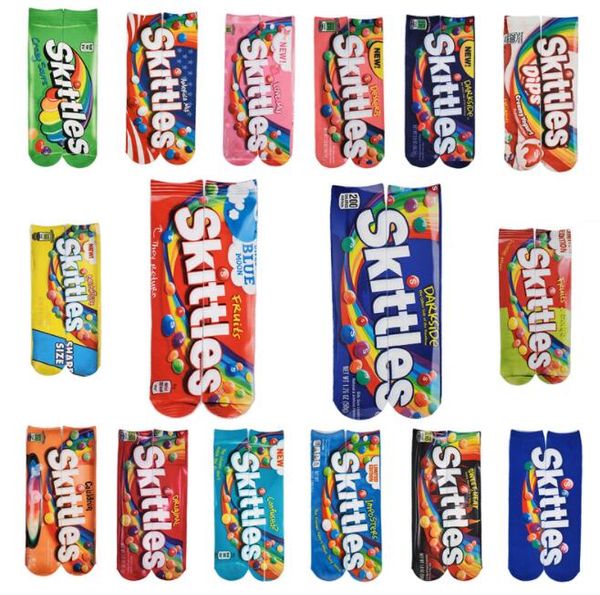 

length 30 cm 3d printed socks cheerleader long socks boys & girls socks sports stocking multicolors cartoon one side printing by1535, Pink;yellow