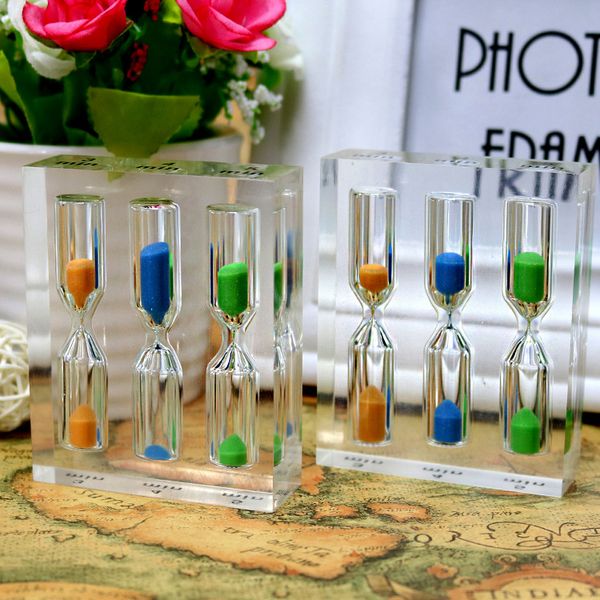 

timer hourglass 3,4,5min sand clock sandglass acrylic for cafe child gift