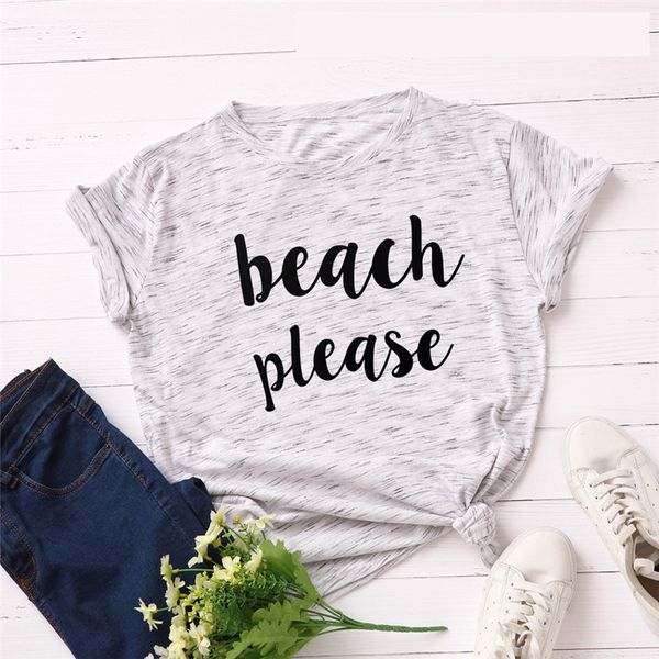 

plus size 5xl fashion beach letter print t shirt women 100% cotton o neck short sleeve summer t-shirt casual pink tshirt, White