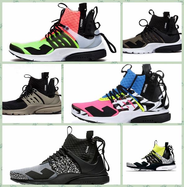 

npsthf 2018 new lab prestos mid racer pink p blue running shoes for men women prestoss airssport trainers size36-45