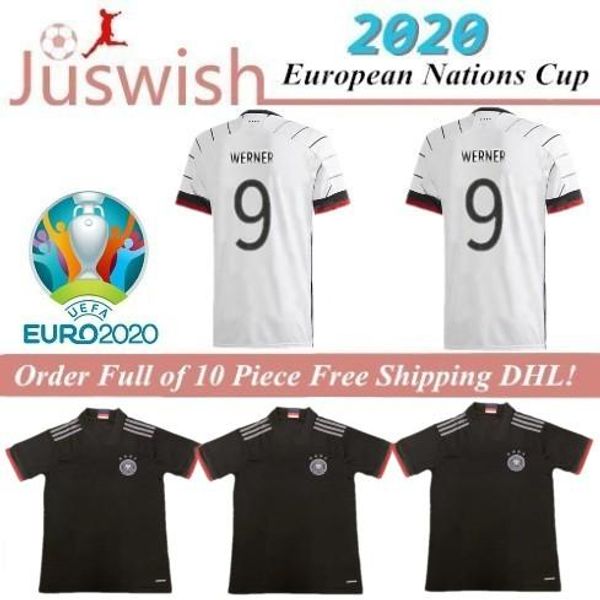 

germany 2020 soccer jersey home away hummels kroos draxler reus muller gotze european cup football shirt uniforms men, Black;yellow