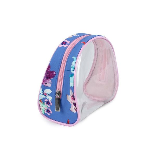 

2020 new ladies cosmetic bag multifunctional semi-circular pvc transparent waterproof travel wash cosmetic bag women