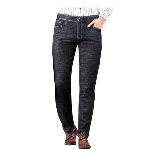 

denim men's fashion jeans business casual jeans classic denim pants male black long trousers new sale 2020