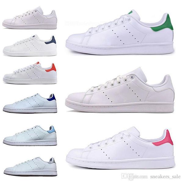 

men women new stan shoes fashion smith sneakers casual shoes triple white black green leather sport classic flats size 36-45