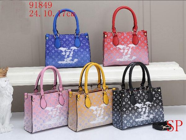 

a33 2020 classic fashion man womens handbags ladies pu leather neverful shoulder bags with wallet tote bag purse composite bag, Black