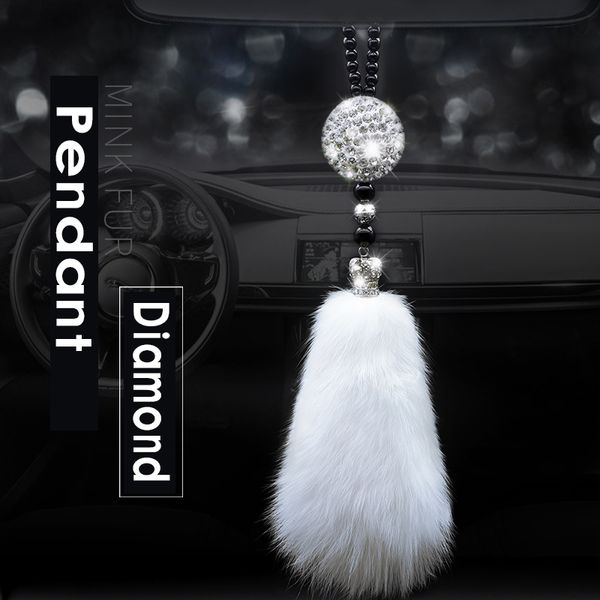 

car pendant ornaments crystal ball hanging diamond ball rearview mirror decoration auto car interior accessories