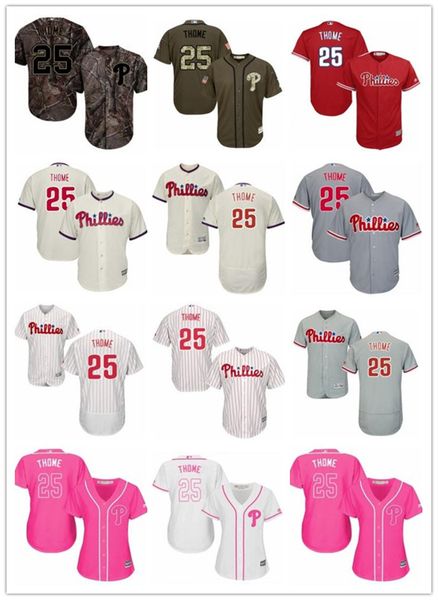 

custom philadelphia philadelphiaphillies 25 jim thome baseball jersey phillies baseball wear men women youth jerseys, Blue;black