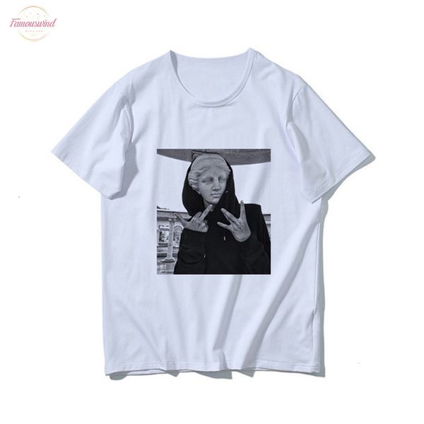 

harajuku fun david michelangelo statue print summer new fashion womens casual t shirt drop shipping good quality, White
