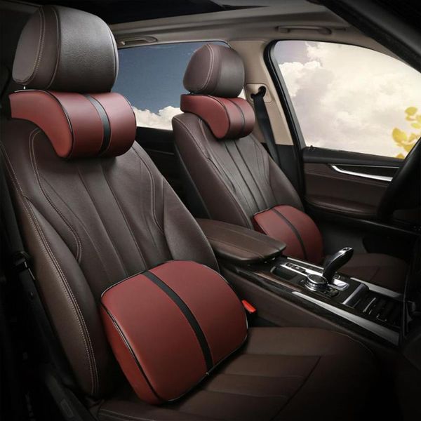 

car memory foam travel comfortable neck headrest pillow lumbar support cushion
