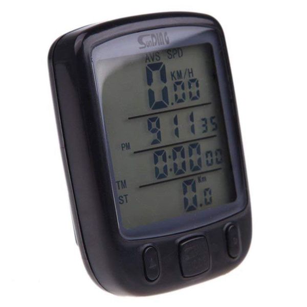 

sunding wireless bike bicycle cycling computer odometer speedometer backlit lcd backlight waterproof multifunction