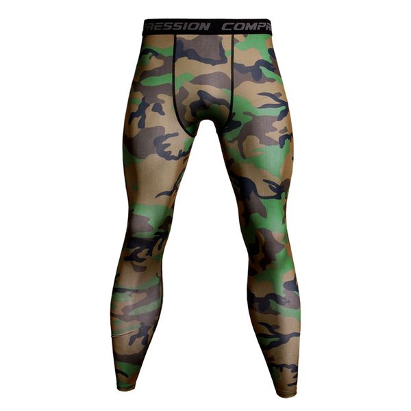 

compression camouflage tights pants men gyms fitness leggings male joggers skinny trousers mma male sportswear bottoms, Black