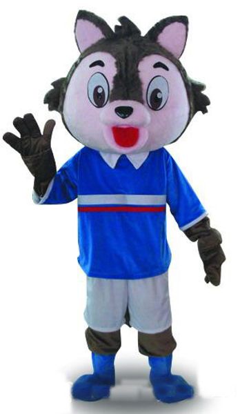 

2019 farmer wolf fancy dress cartoon animal mascot costume ing, Red;yellow