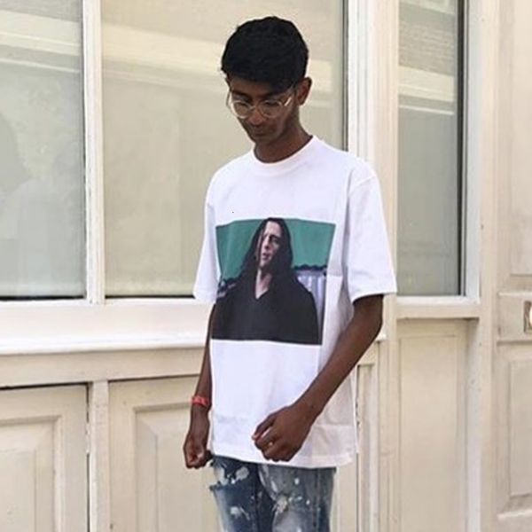 

19fw wise up t-shirt artist p printed t-shirt men tee women fashion short sleeves street skateboard designer hip hop summer tee, White;black