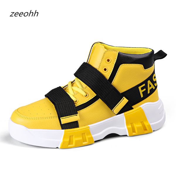

men's casual shoes air cushion couple fashion sneakers high footwear zapatos de hombre comfortable men shoes, Black
