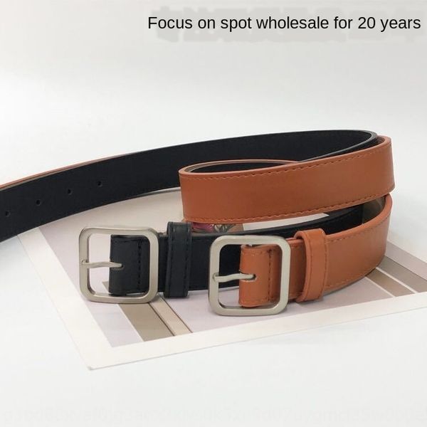 

decorative buckle casual all-match simple decorative women's belt buckle pin pin casual all-match simple women's belt belt, Black;brown