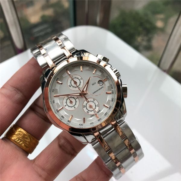 

2019 all subdials work a3aa mens women stainless steel quartz wristwatches satch luxury watch brand relogies for men relojes, Slivery;brown