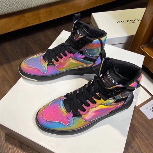 

platform fashion men's shoes luxury classic vintage wild spring men's shoes popular high-shoes, white casual sneakers, Black