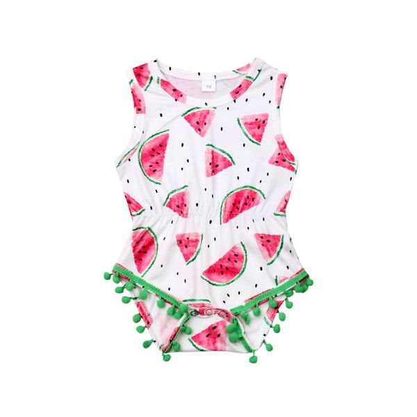 

new cotton baby girls watermelon jumpsuit bodysuit outfits clothes sunsuit, Blue